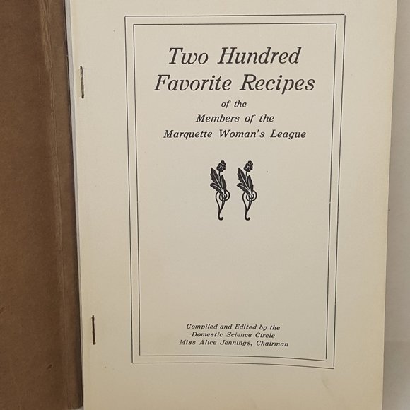 Rare 1913 first edition  Vintage Cookbook Marquette Woman league Wisconsin - Picture 4 of 12